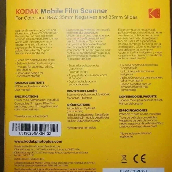 Kodak mobile film  scanner​ - Picture 1 of 2
